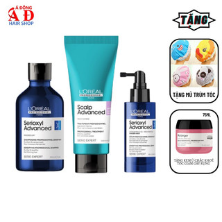 Liệu trình cải thiện mật độ tóc L'Oréal Scalp Advanced - Gội 300ml + dưỡng chất +tinh chất 90ml