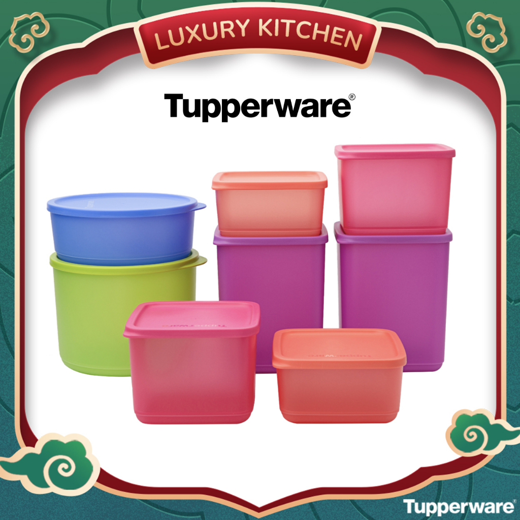 Set 8 hộp Magic Tupperware - Hộp bảo quản đa năng nhựa nguyên sinh an toàn, bảo vệ sức khỏe