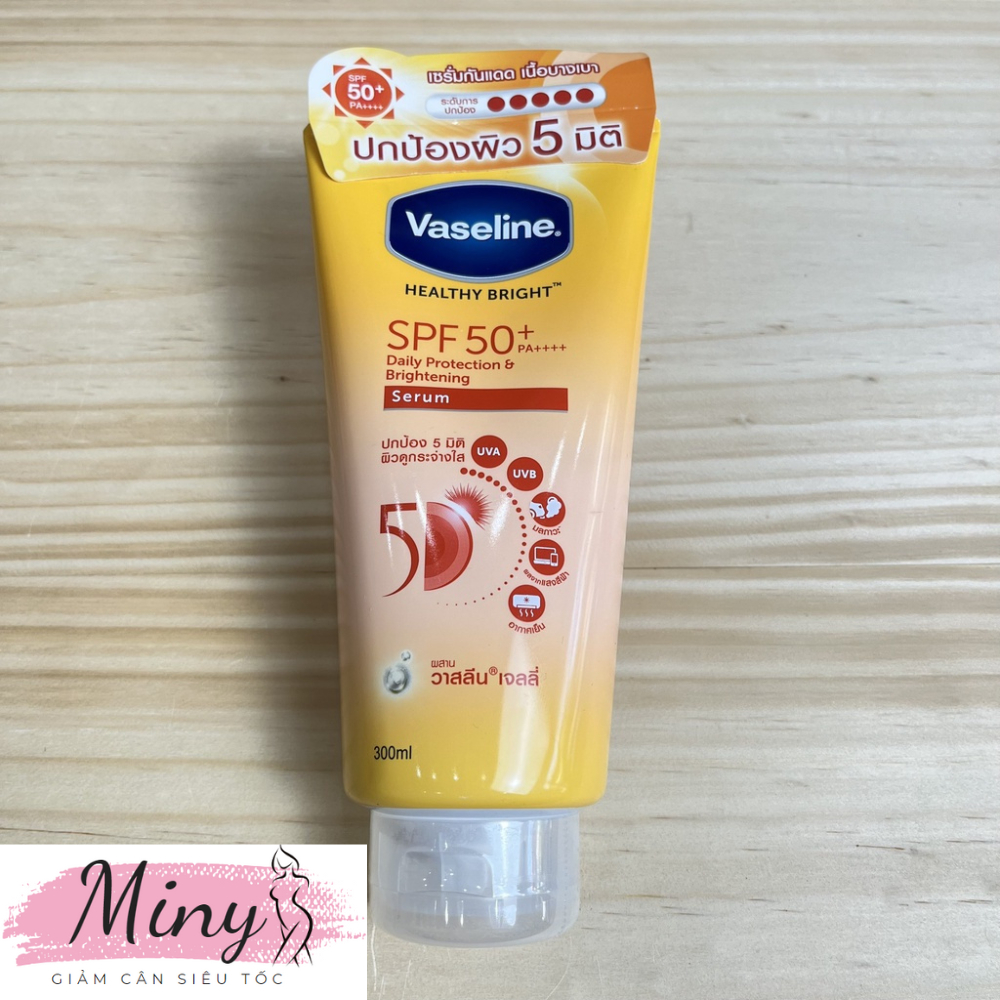 Serum chống nắng cơ thể Vaseline 50x bảo vệ da với SPF 50+ PA++++ giúp da sáng hơn gấp 2X 300ml