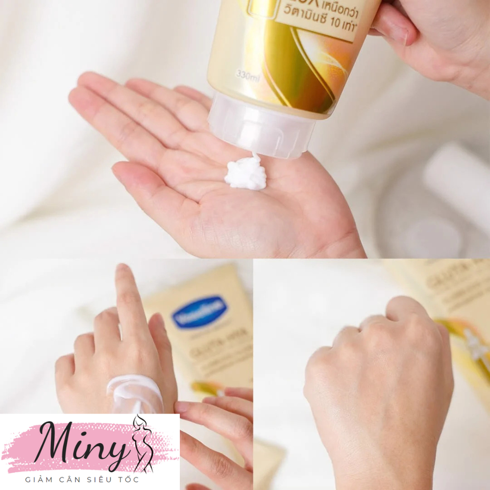 Sữa dưỡng thể Vaseline Gluta HYA ban ngày và ban đêm Vaseline Healthy Bright Gluta HYA Serum 10X