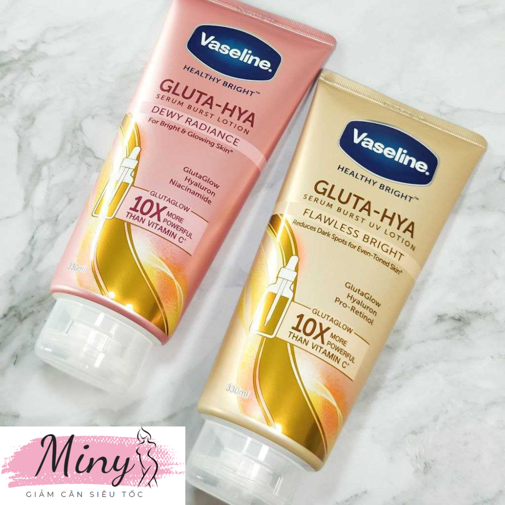 Sữa dưỡng thể Vaseline Gluta HYA ban ngày và ban đêm Vaseline Healthy Bright Gluta HYA Serum 10X