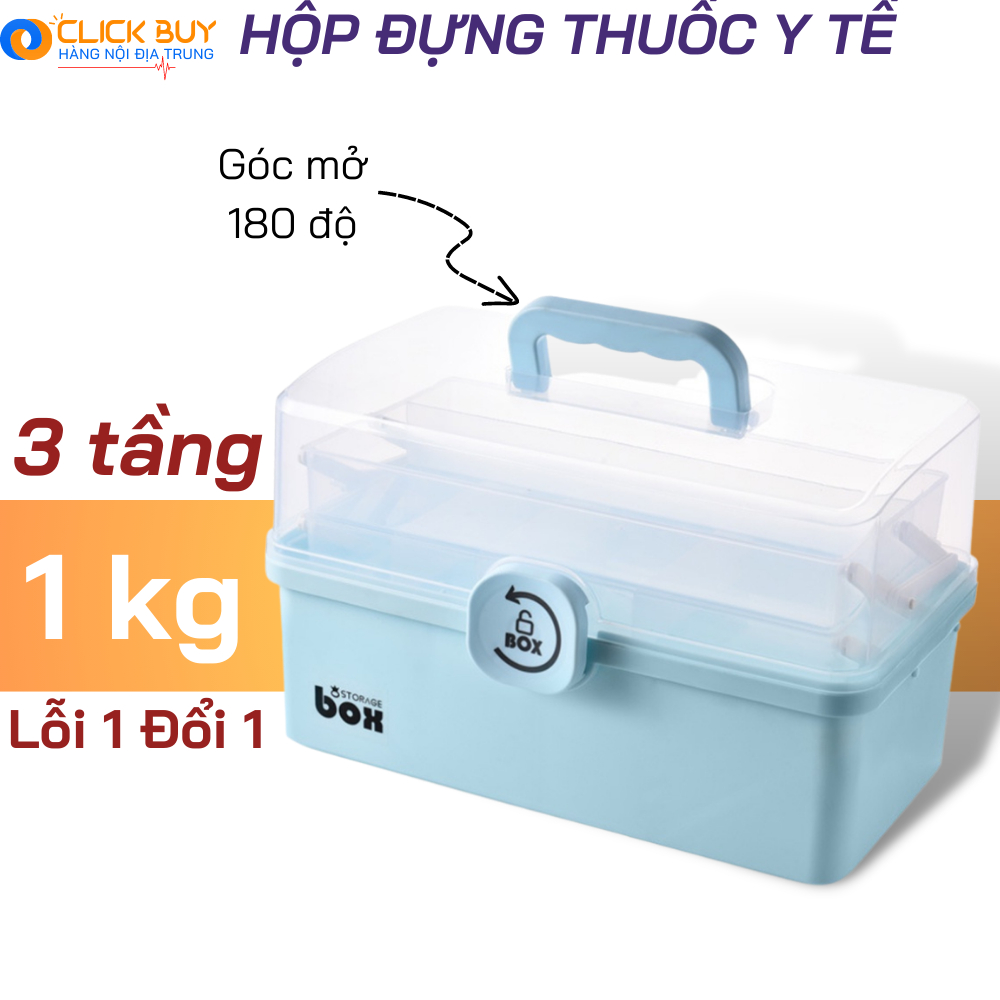 Hộp Đựng Thuốc Y Tế Đa Năng Thân Thiện Với Môi Trường Có Tay Cầm Và Khóa Hộp Chắc Chắn