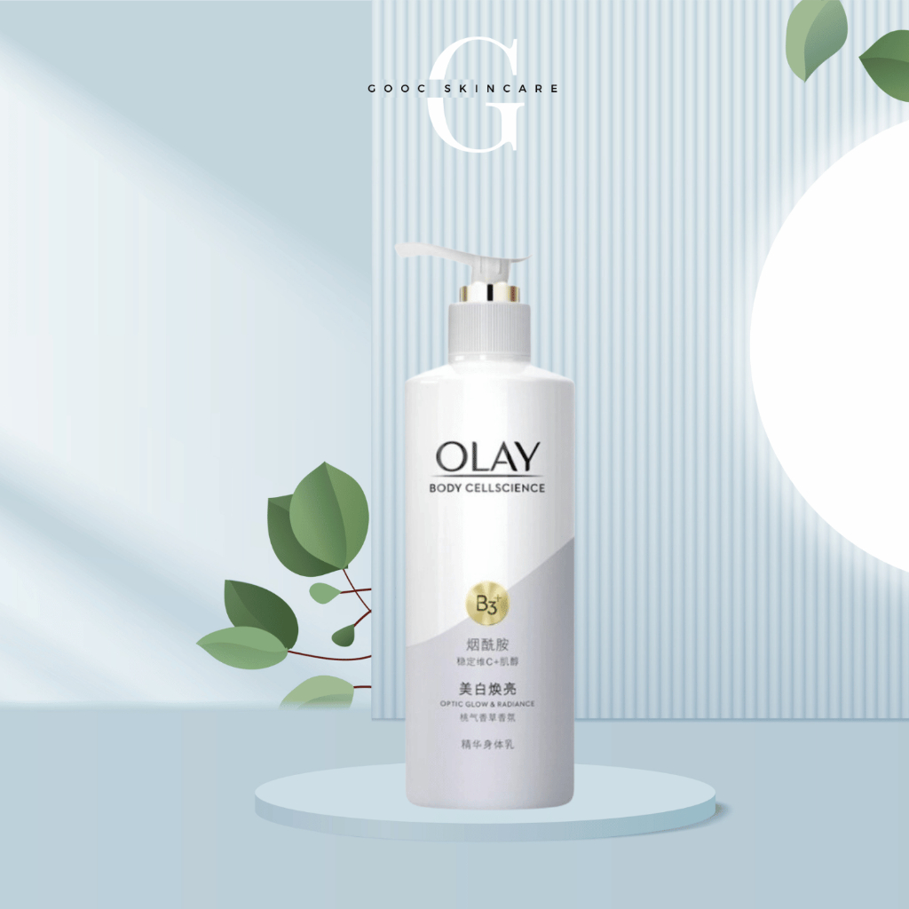 Sữa dưỡng thể Olay B3+ Body Cellscience Super Bright Glow Optic Whitening dưỡng ẩm trắng bật tone