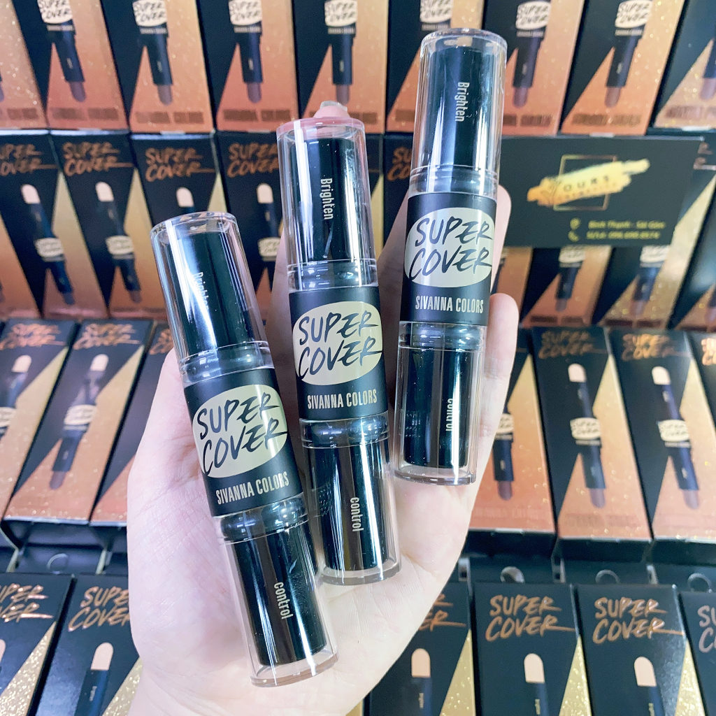 Bút tạo khối, bắt sáng và che khuyết điểm Sivanna Super Cover HF626 - Bút tạo khối 2 đầu Sivanna
