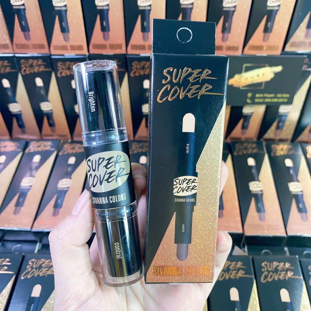 Bút tạo khối, bắt sáng và che khuyết điểm Sivanna Super Cover HF626 - Bút tạo khối 2 đầu Sivanna