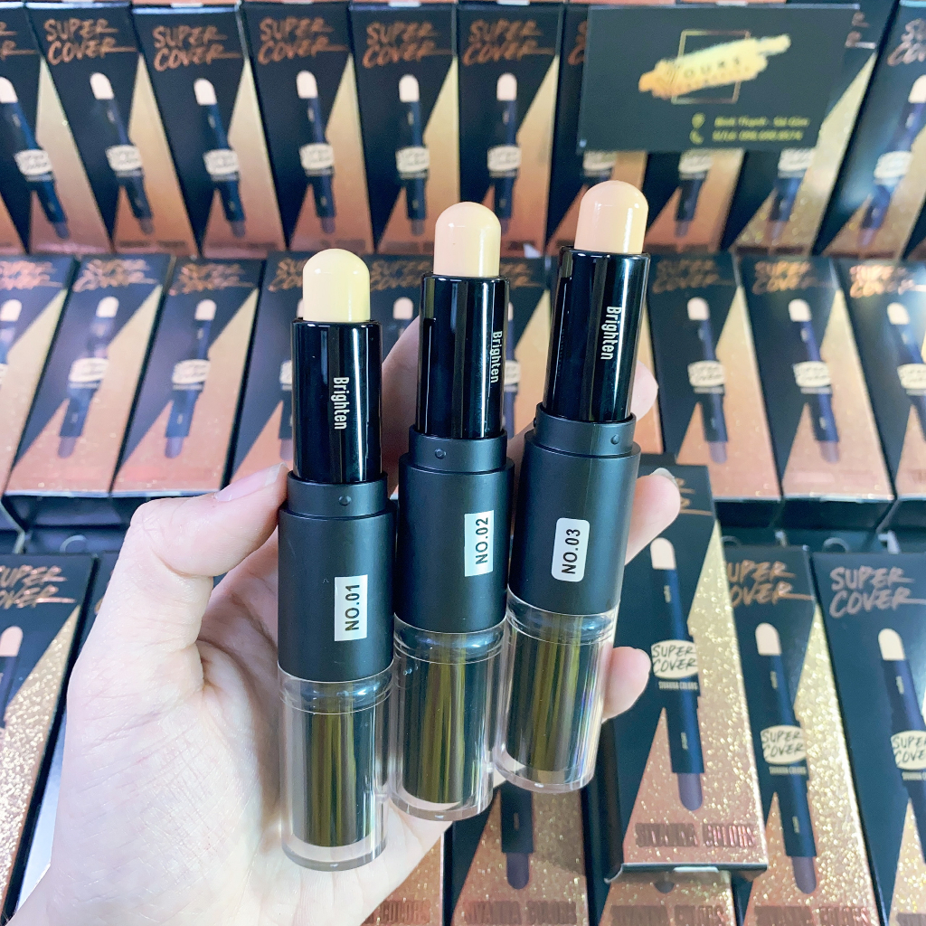 Bút tạo khối, bắt sáng và che khuyết điểm Sivanna Super Cover HF626 - Bút tạo khối 2 đầu Sivanna