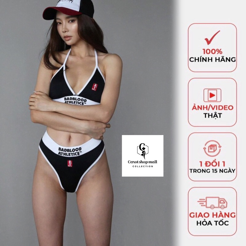 bikini dây yếm ( có mút ngực - freesize dưới 60kg) - CarotShop