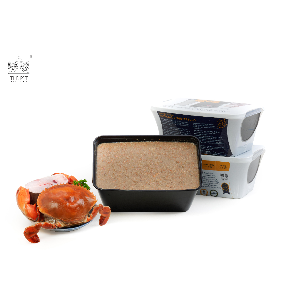 01Kg Pate Tươi Cho Chó Mèo Vị Cua Cá THEPETVN (Mixed ocean fish and blue crab)