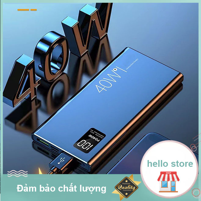 Pin sạc dự phòng 20000mah，Màn hình LED hiển thị nguồn điện Sạc nhanh hai chiều 40W