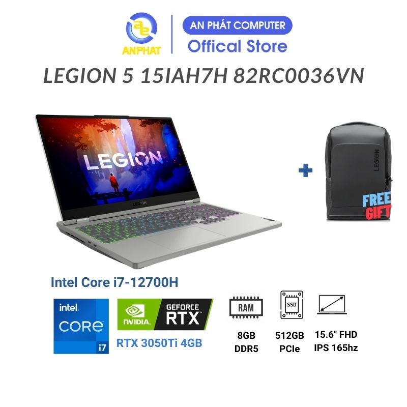 Laptop Lenovo Legion 5 15IAH7H 82RC0036VN (Core i7-12700H | RTX 3050ti 4GB)