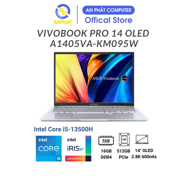 Laptop Asus Vivobook Pro 14 OLED A1405VA-KM095W (Core i5-13500H & 14 inch 2.8K OLED)