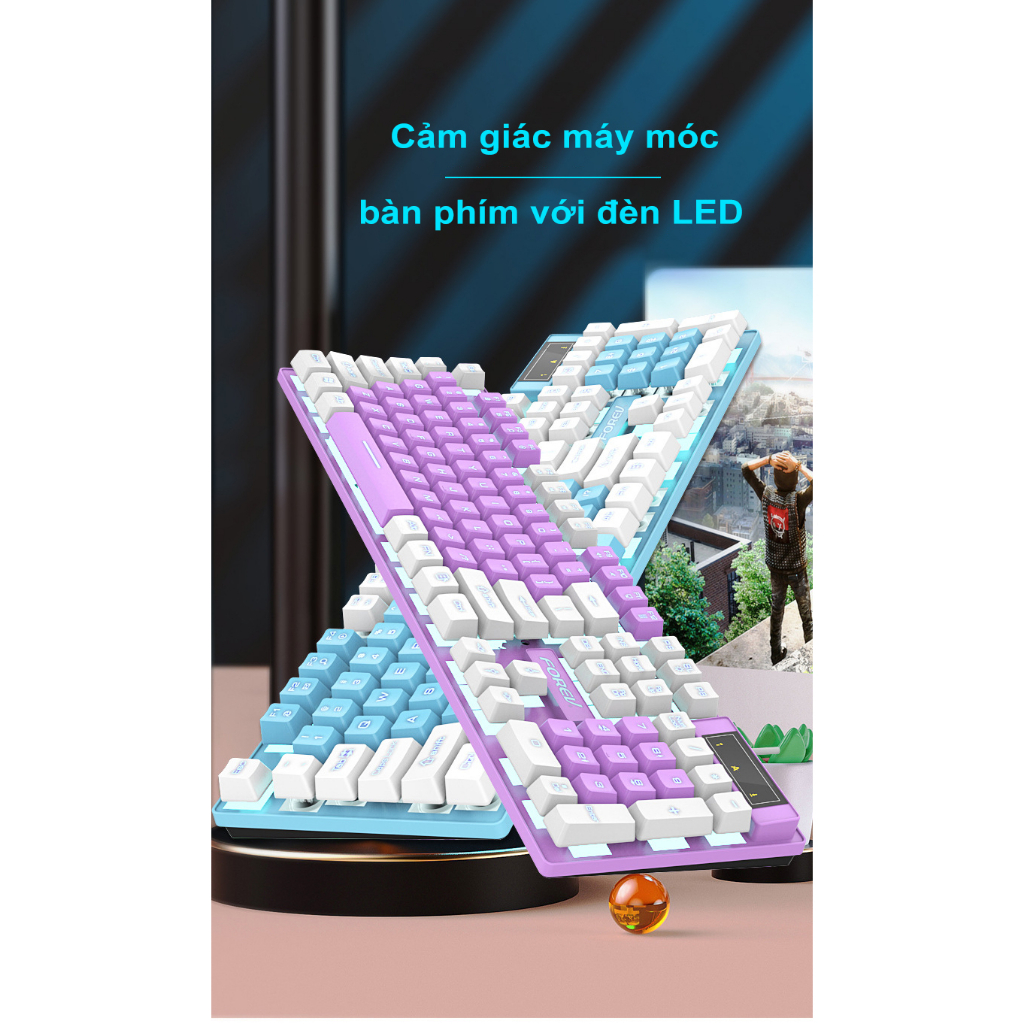 Bàn Phím Cơ Chuyên Game-Bàn Phím Cơ Máy Tính Led RGB,Glow va chạm màu cơ cảm thấy bàn phím chơi game
