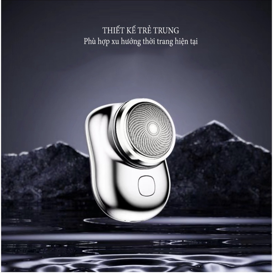 Máy Cạo Râu, 6 Lưỡi Dao Tự Mài, Máy Mini Bản Nâng Cấp 2023, Sạc Pin, Nhỏ Gọn, Chống Thấm Nước - Cao Cấp IPX7 - Tiện Dụng