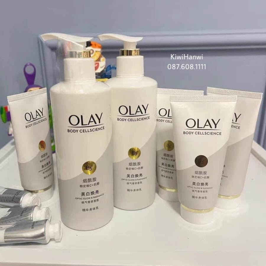 Dưỡng Thể OLAY B3+ Optic Glow & Radiance Siêu Trắng Da 250ML