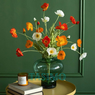  Set Hoa Anh Túc Giả Siêu Đẹp Bó Hoa Poppy Nhân Tạo Rực Rỡ Trang Trí Nhà Cửa Decor Chụp Ảnh Sự Kiện 