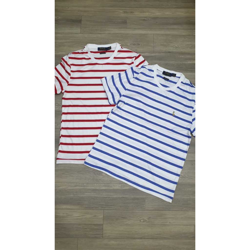 Polo Nữ Áo thun Nữ Sọc ngang Unisex RL PWRL00024