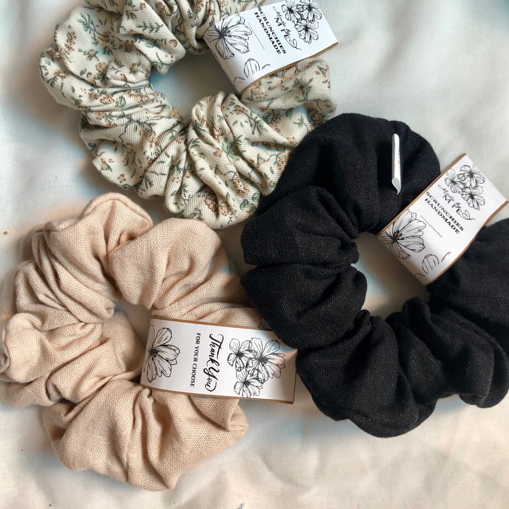 (BST Linen #1)Scrunchies Linen & Thô Vintage nhiều màu sắc dễ thương cho bạn gái [100% Handmade]