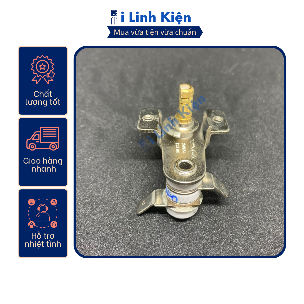 Rơ le nhiệt , rơ le lưỡng kim 2 tai bắt vít dùng cho kim lò nướng , nồi cơm , nồi áp suất.