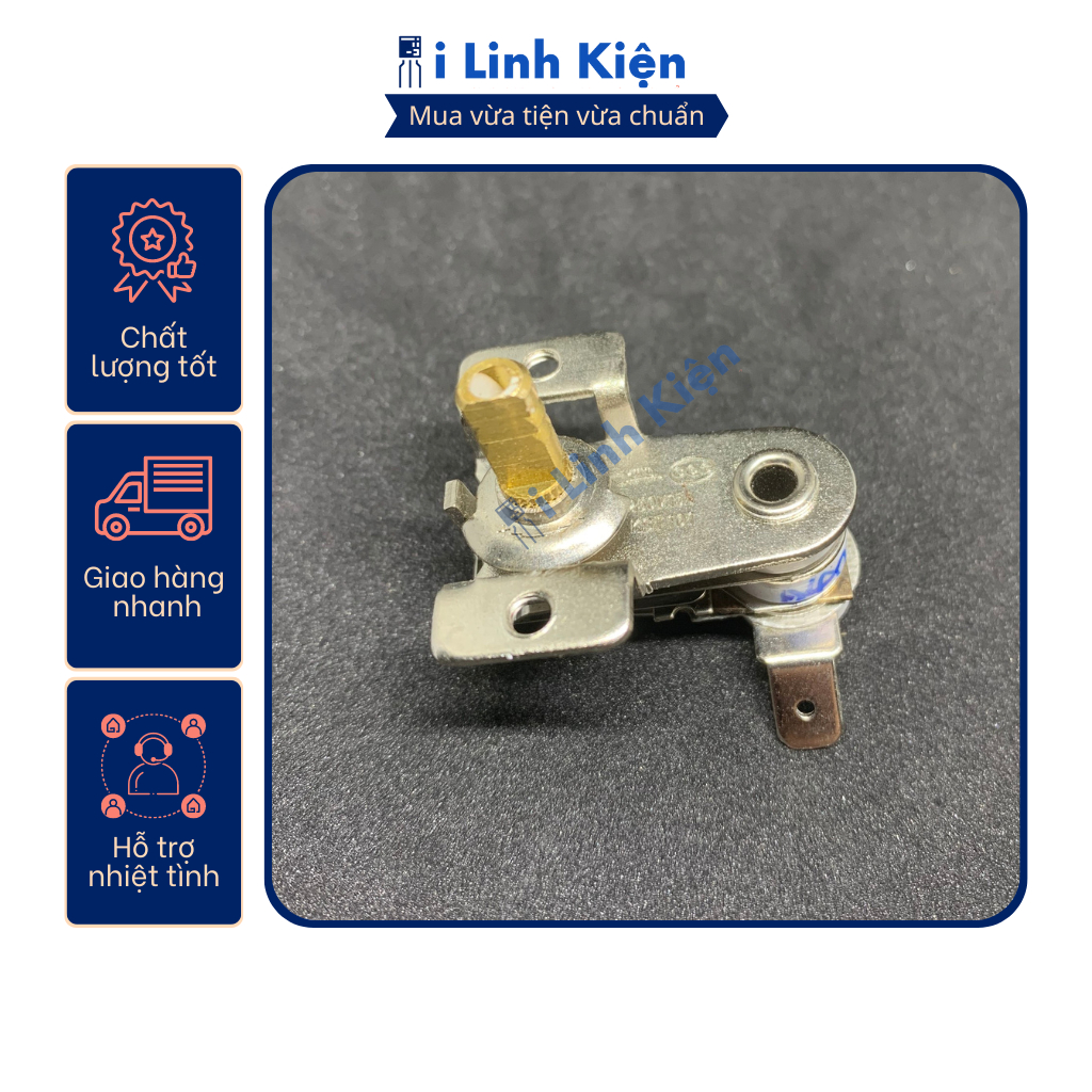 Rơ le nhiệt , rơ le lưỡng kim 2 tai bắt vít dùng cho kim lò nướng , nồi cơm , nồi áp suất.