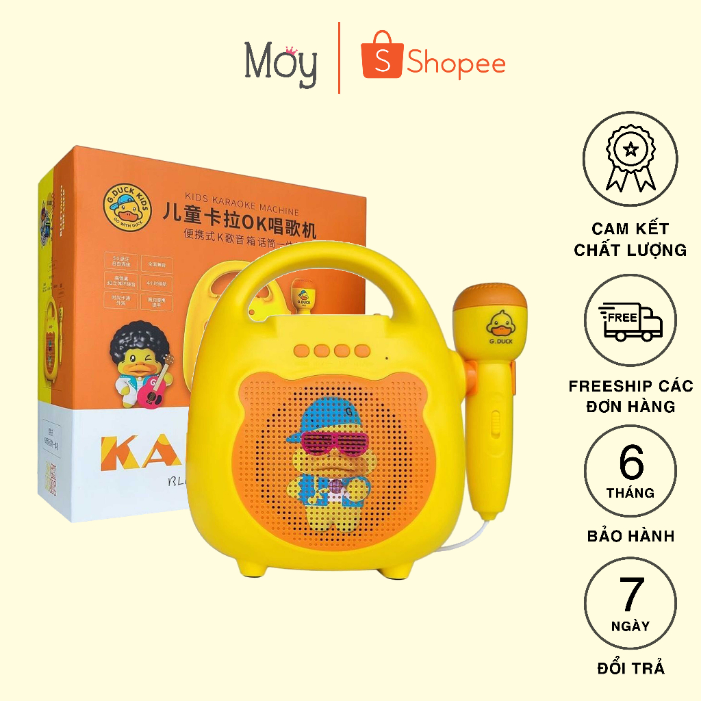 Loa Micro Hát Karaoke Chú Vịt G Duck Cho Bé Trai Bé Gái Shop Phụ Kiện Trẻ Em, Đồ Chơi Trẻ Em Moy Kids