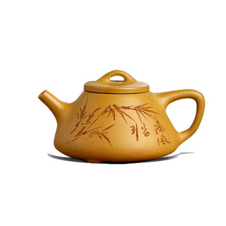 Ấm Tử Sa Nghi Hưng Thạch Biều 130 ml (Hoàng Kim Đoạn Nê, Nghệ Nhân Yên Tân Phụng)