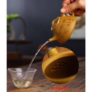 Ấm Tử Sa Nghi Hưng Thạch Biều 130 ml (Hoàng Kim Đoạn Nê, Nghệ Nhân Yên Tân Phụng)