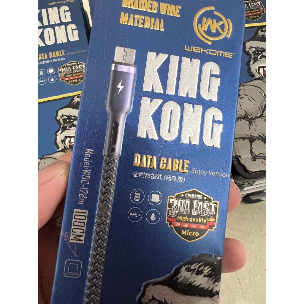 Cáp sạc WK WDC-128 bọc dù siêu bền 2.4A. sạc siêu nhanh