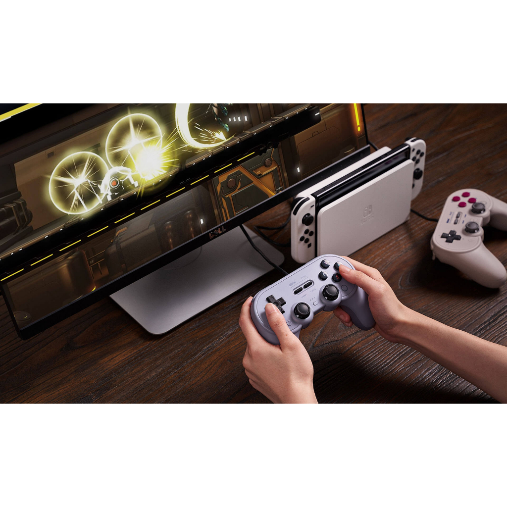 Tay cầm chơi game 8BitDo Pro 2 Wired Controller cho Nintendo Switch/Windows/Stem Deck