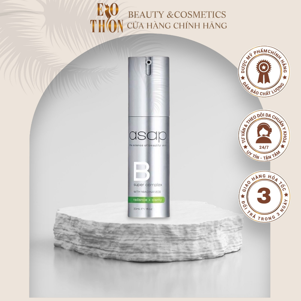 ASAP B Super Complex With Niacinamide Tinh Chất Giảm Nếp Nhăn, Dưỡng Sáng Da Ngừa Mụn - 30ml(công ty