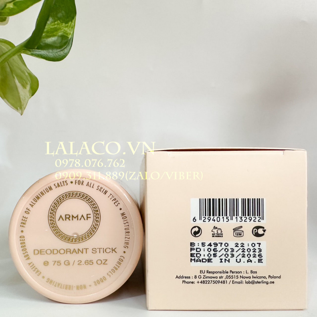 Lăn Khử Mùi Nữ Armaf Club De Nuit For Women 75gr; sang trọng, quyến rũ, ngọt ngào.