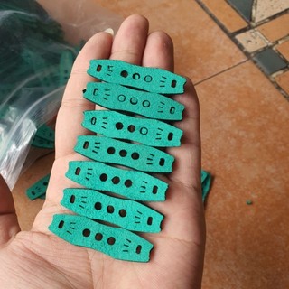 (combo 10 miếng) da 3 lỗ xanh dày 2.0mm ( 10 cái da xanh)