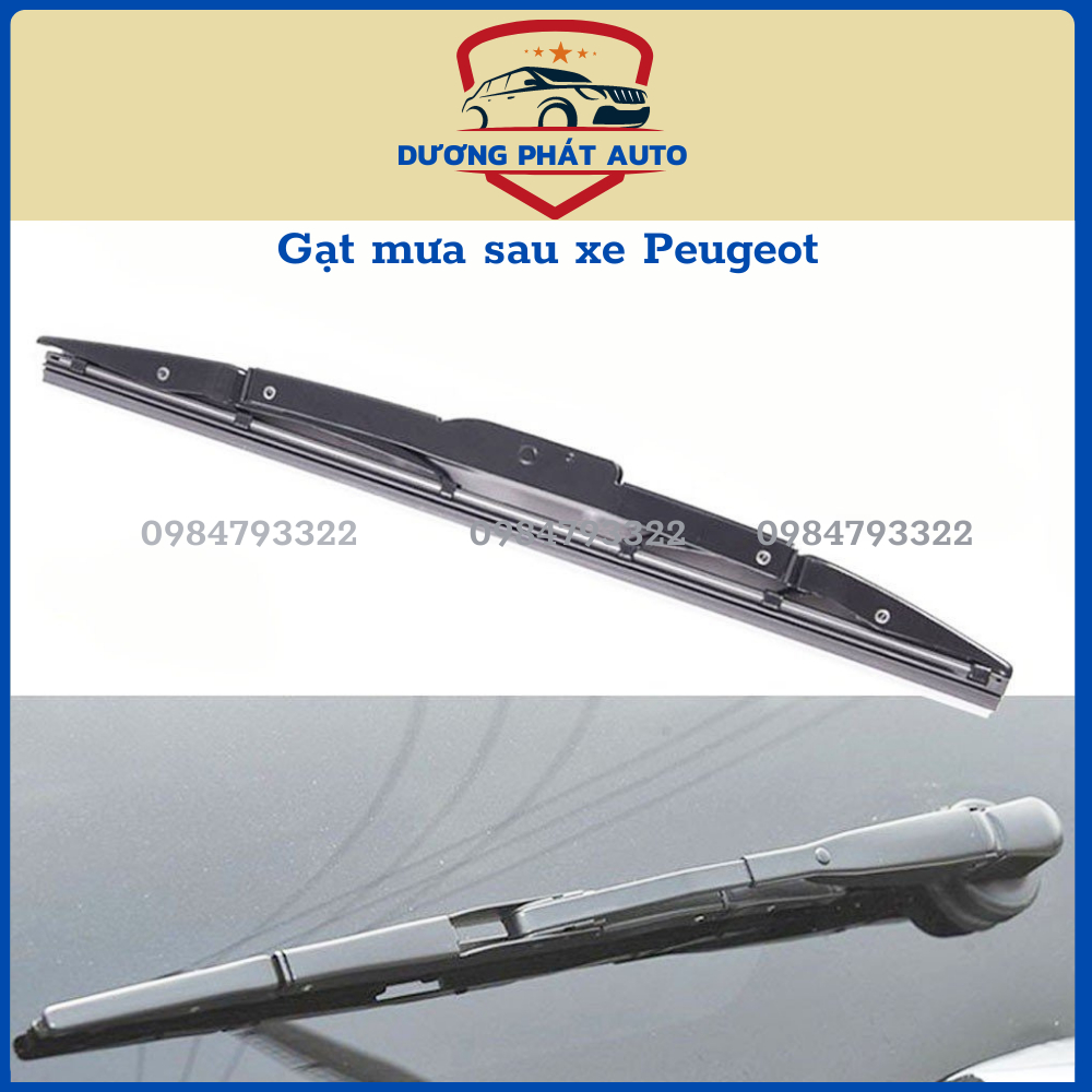 Lưỡi gạt mưa sau xe, gạt mưa kính hậu xe Peugeot- gạt mềm silicon, siêu sạch chuẩn form xe.