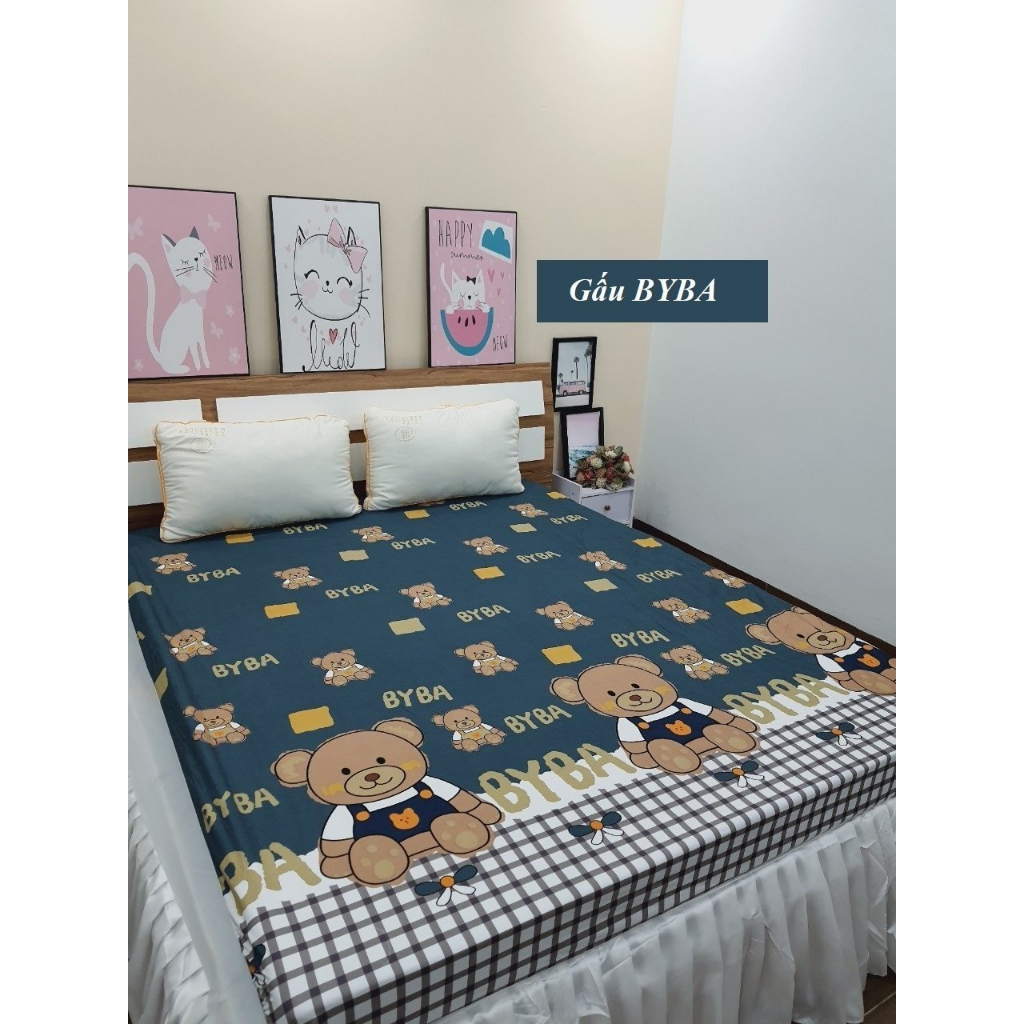 Ga chống thấm cotton NGUYỆT ÁNH BEDDING kháng khuẩn nằm trực tiếp cho bé không nóng bí - chat chọn mẫu