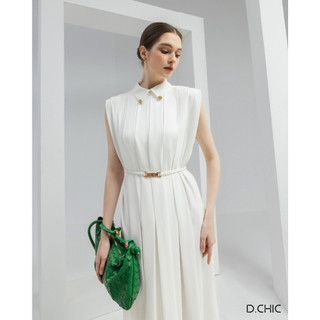 Váy cộc tay xếp ly eo thắt đai D.CHIC MS: 2813264