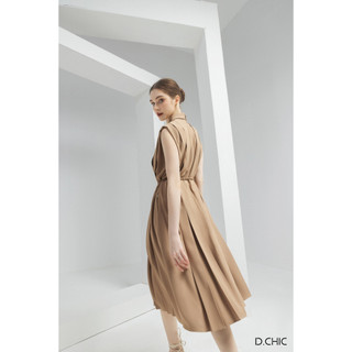 Váy cộc tay xếp ly eo thắt đai D.CHIC MS: 2813264