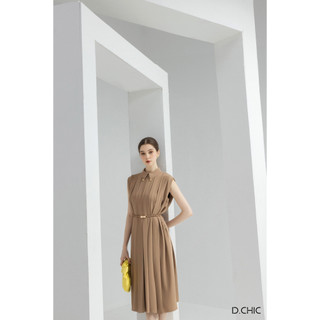 Váy cộc tay xếp ly eo thắt đai D.CHIC MS: 2813264