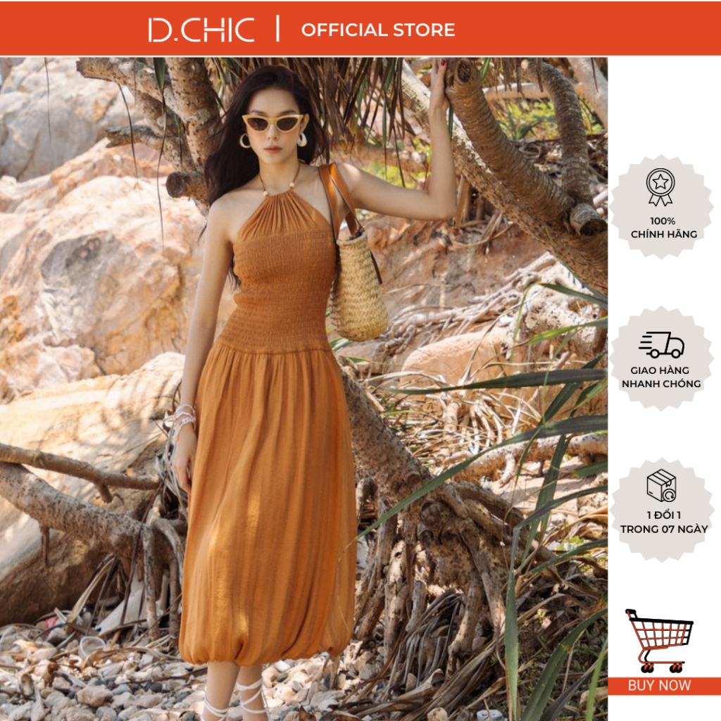 D.CHIC Váy cổ yếm trần chun MS: 2813255