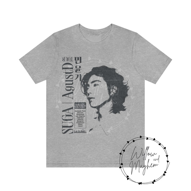 Áo thun Agust D Suga Yoongi World Tour Yoongi, Marry Me