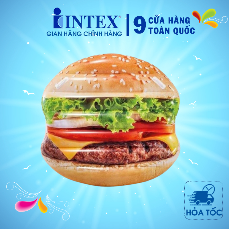 Phao bơi khổng lồ Hamburger chính hãng INTEX, tải trọng tối đa 100kg _mã 58780