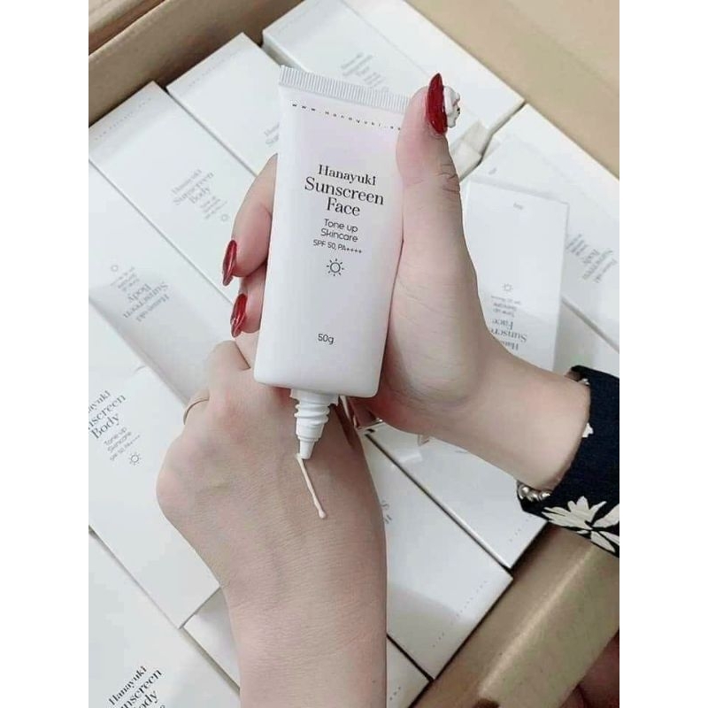Chống nắng nâng tông cho mặt HANAYUKI tuýp 50g