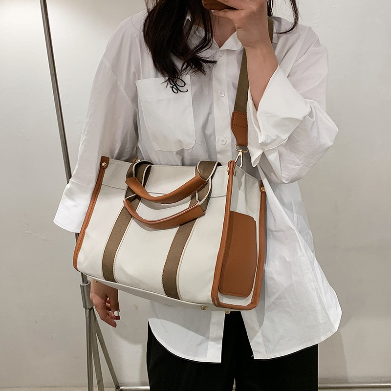 Túi Nữ 2 sọc Basic chất canvas dày dặn- cầm tay- đeo chéo tiện lợi - xinh xắn #VL60