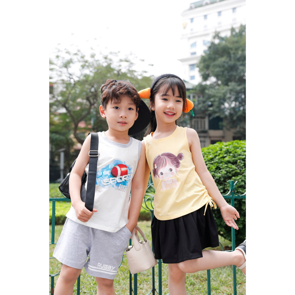 Áo ba lỗ bé gái Dokma DA1360