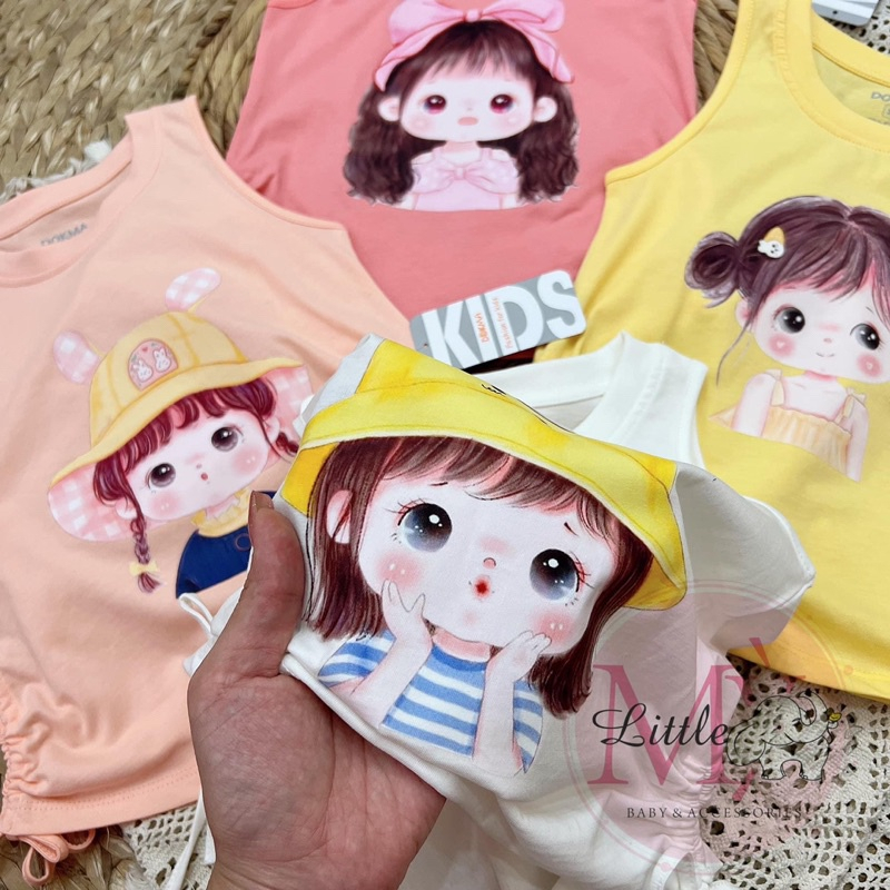 Áo ba lỗ bé gái Dokma DA1360