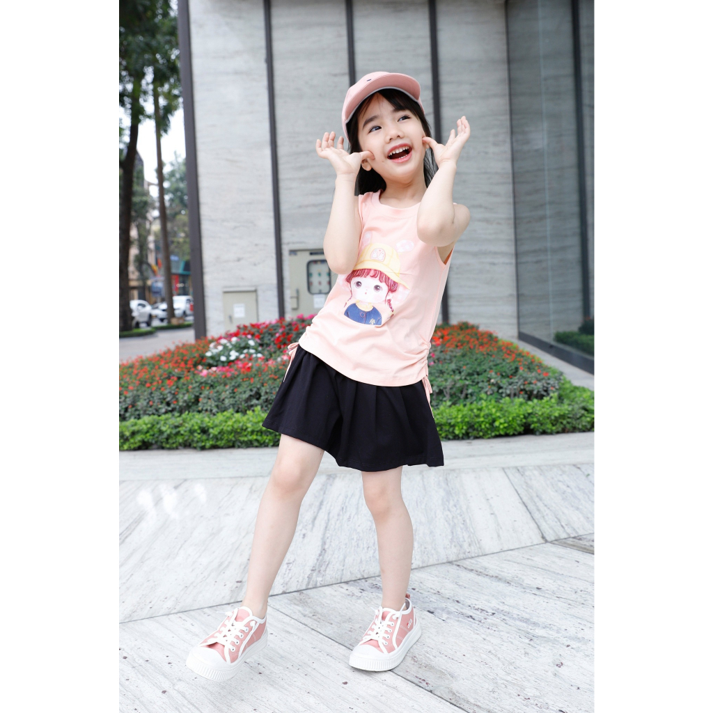 Áo ba lỗ bé gái Dokma DA1360