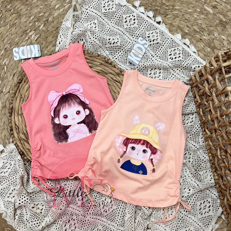 Áo ba lỗ bé gái Dokma DA1360