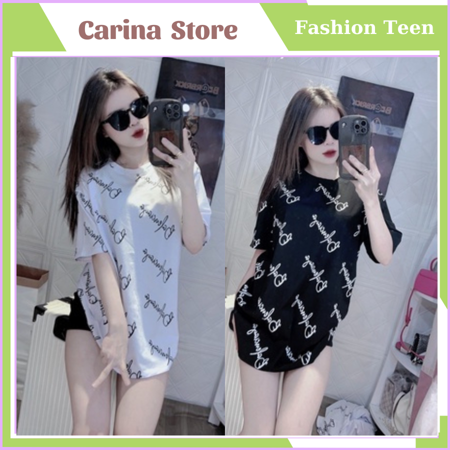 Áo thun nữ tay lỡ from dáng dài chữ B.A.L.E.N chất cotton mặt cá sấu co giãn 4 chiều dầy dặn, dễ phối siêu đẹp