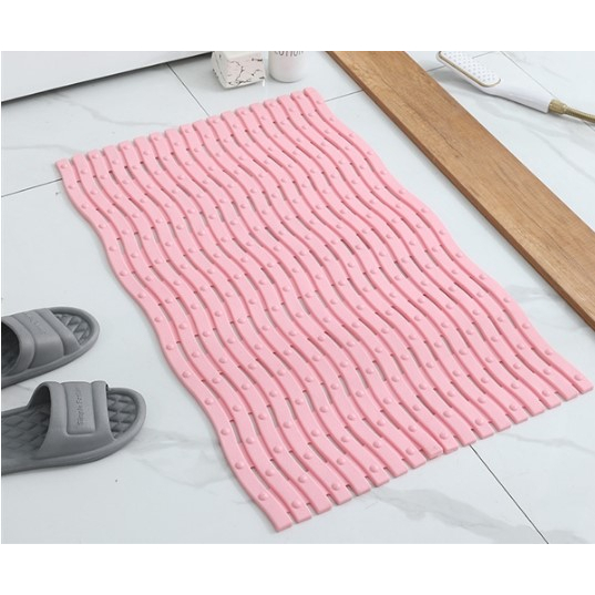 Thảm Lót Nhà Tắm PVC Chống Trơn Trượt Có Rãnh Thoát Nước