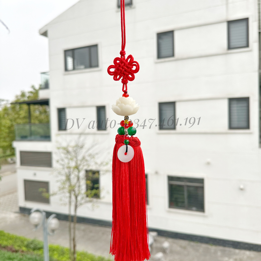 Khánh Treo xe đài sen gắn đồng điếu may mắn trang trí xế yêu by DV AUTO