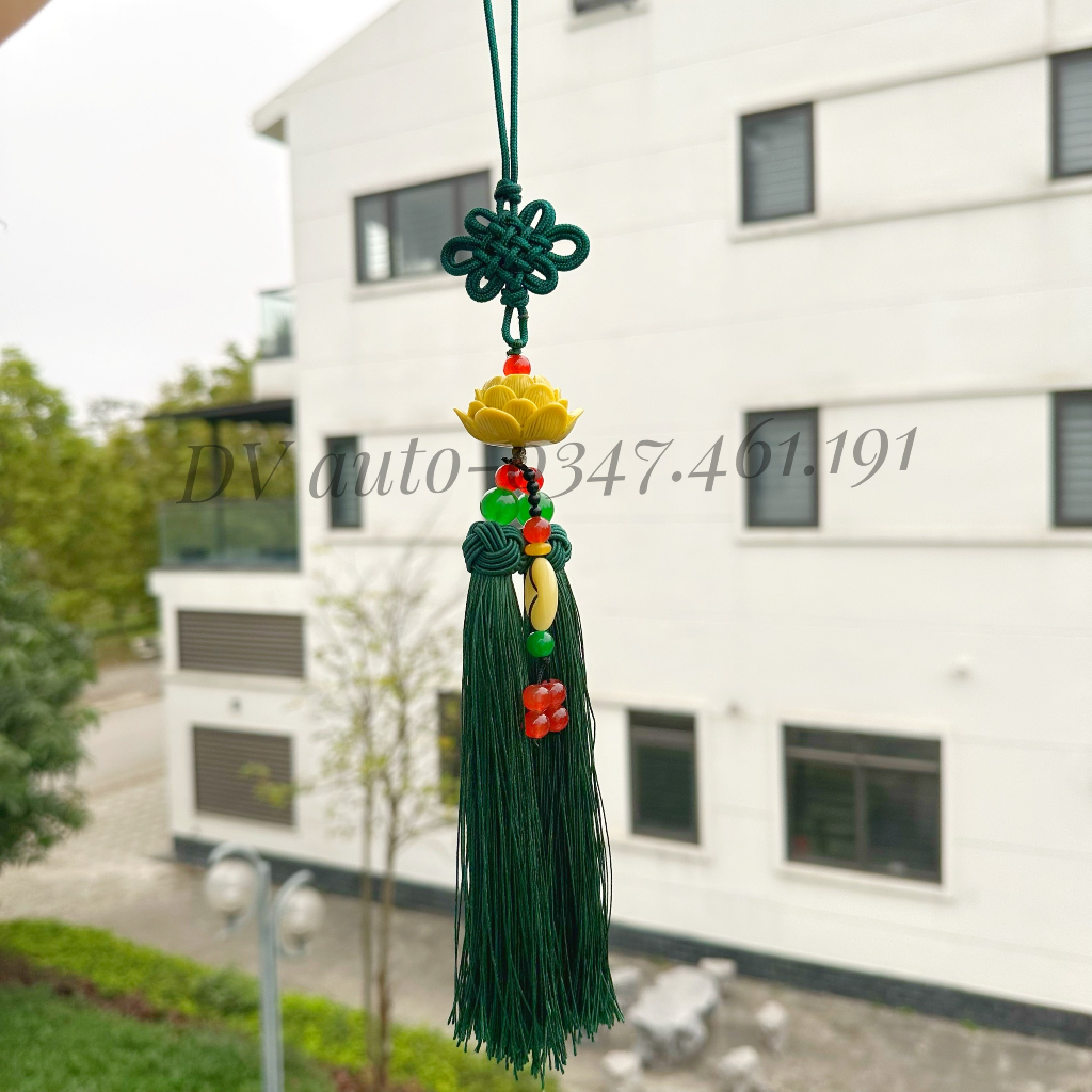 Khánh Treo xe đài sen gắn đồng điếu may mắn trang trí xế yêu by DV AUTO