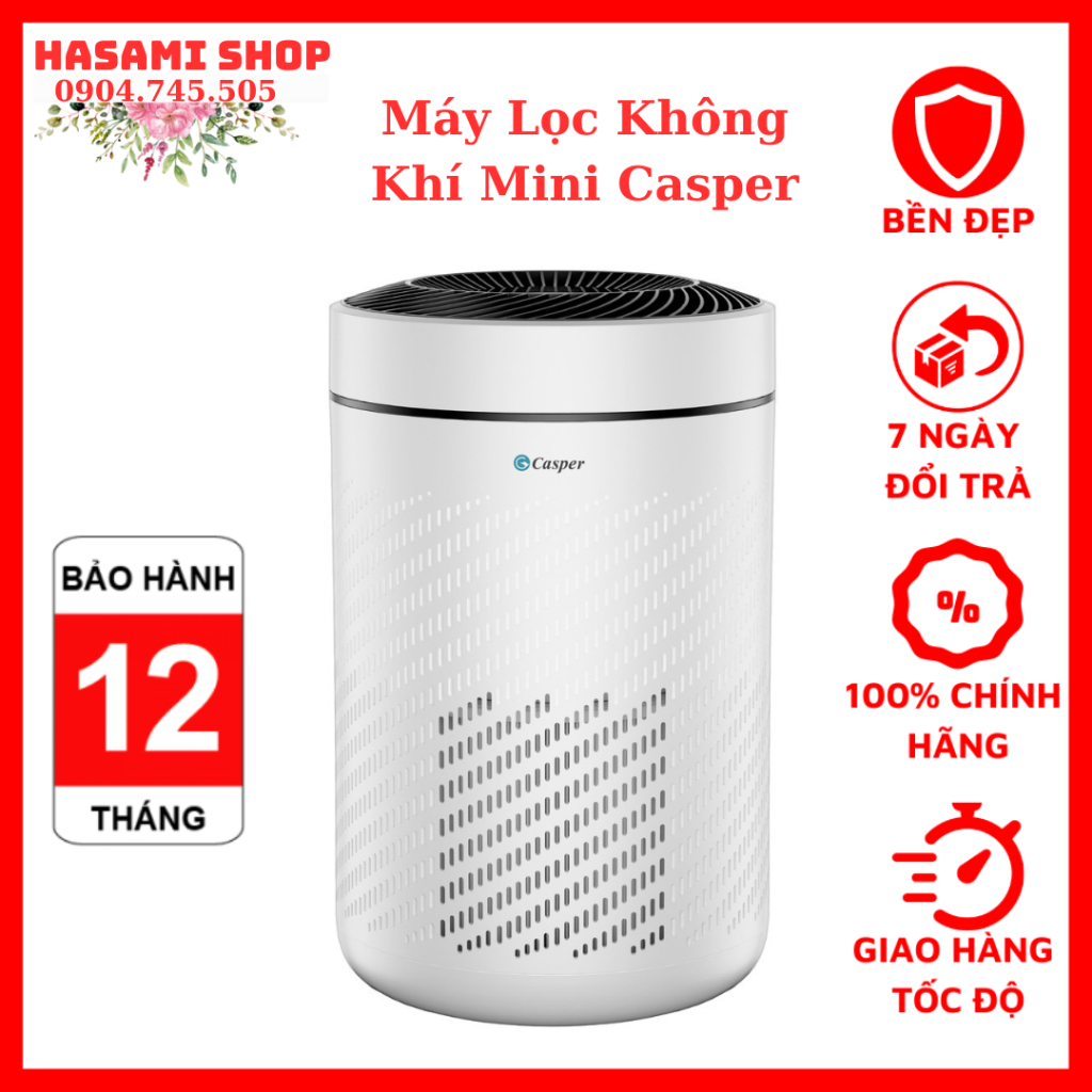 Máy Lọc Không Khí Casper AP-250MAH, Màng Lọc True HEPA cấp H13 Giảm 99% Bụi Mịn Các Tạp Chất Trong Không Khí, BH 12 Thán